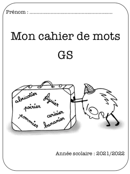 Le cahier de mots GS