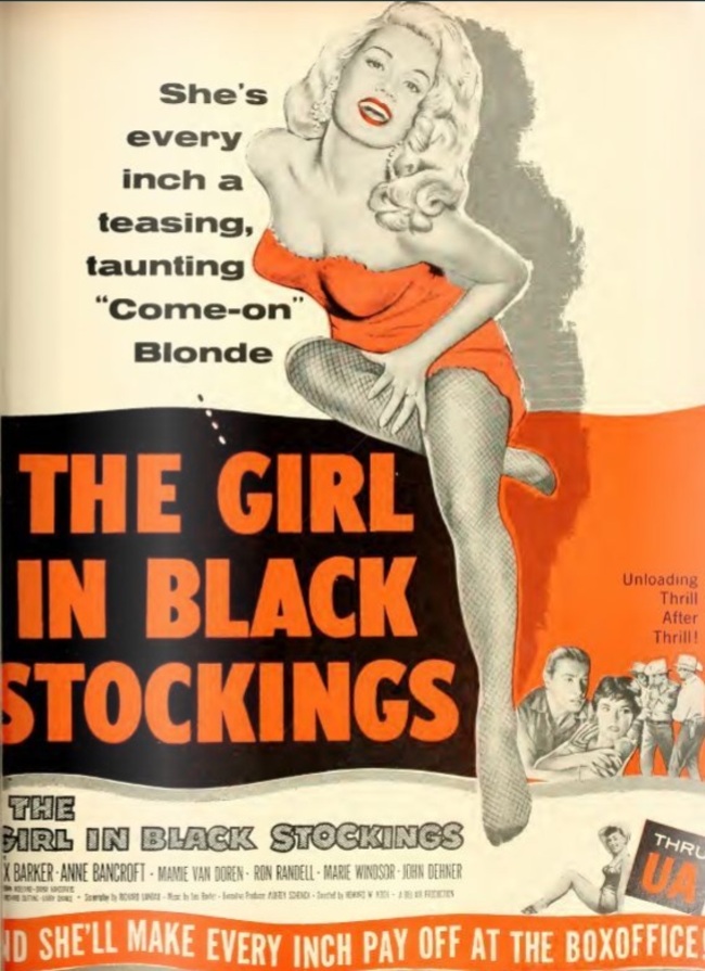 THE GIRL IN BLACK STOCKINGS BOX OFFICE USA 1957