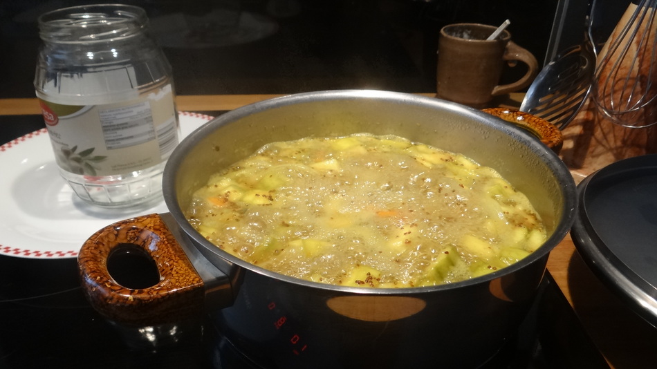 Mes Courgette Aigre-Doux au Curry