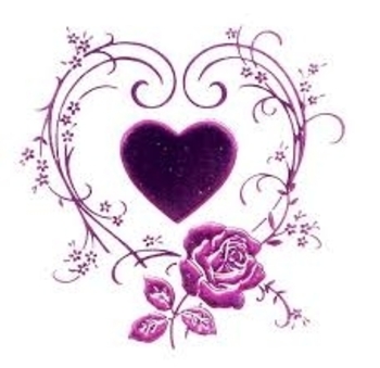 coeur violette
