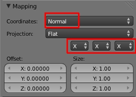 Ajustements des paramètres du panneau Mapping pour la Text X