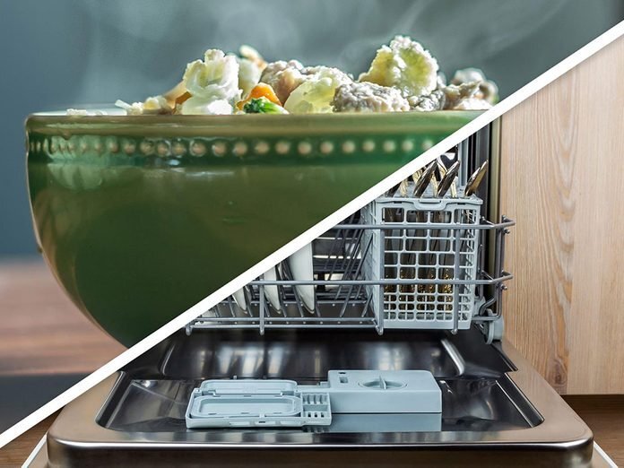 Vous serez surpris d'apprendre que vous pouvez faire garder les aliments au chaud dans le lave-vaisselle!