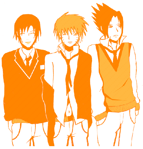 Naruto, Sasuke et Sai