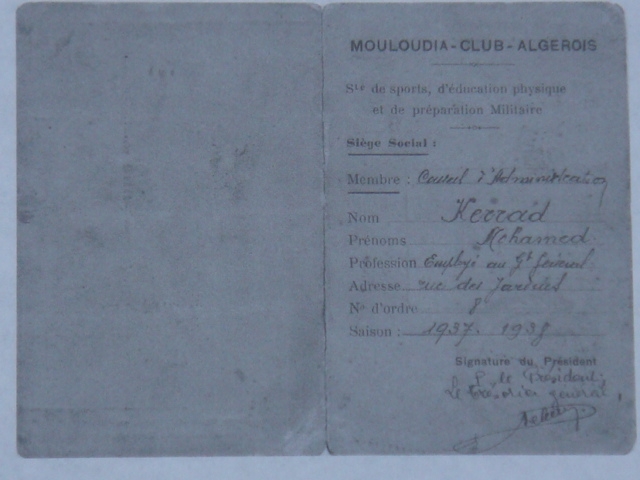kerrad mohamed le fameux secrétaire du mca