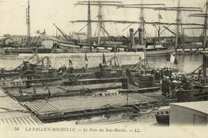LA PALLICE - ROCHELLE - LE POSTE DES SOUS-MARINS - LL 58 - 03-05-1916