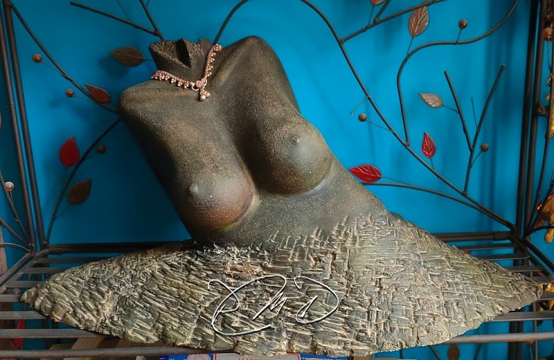 Terre chamottée cuite et patinée