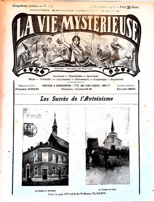 Les Succès de l'Antoinisme (La Vie Mystérieuse, n°117, 10 nov. 1913)