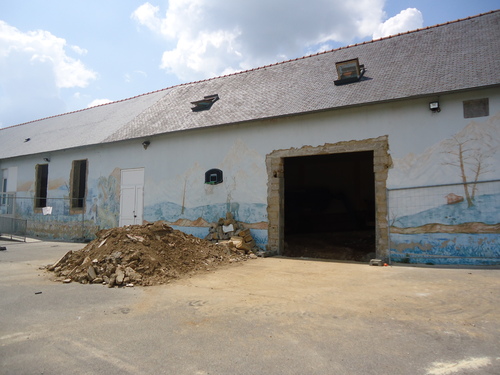 Début des travaux à l'école du haut