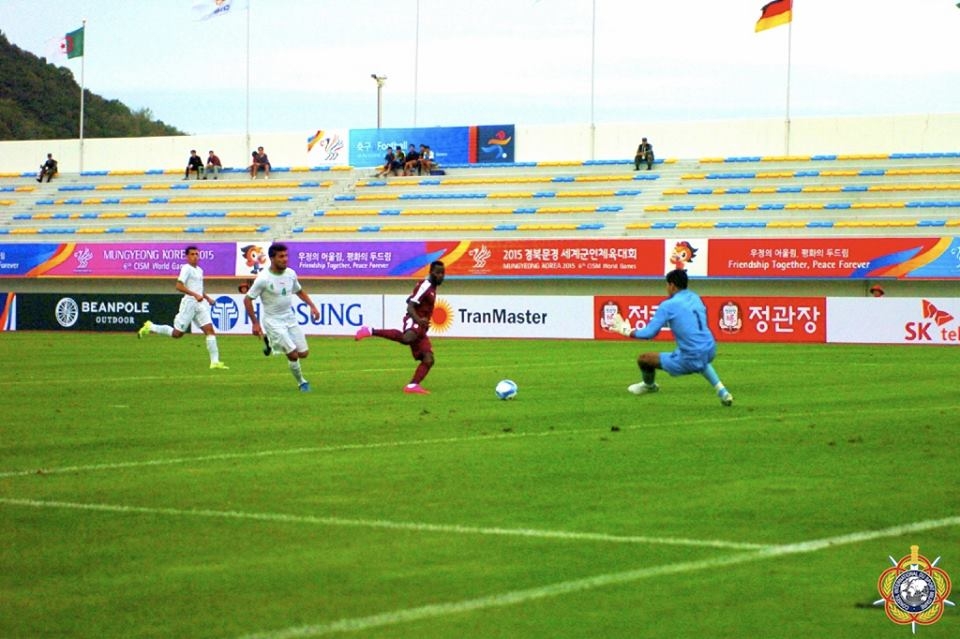 29.9.2015 en corée du sud jeux mondiaux militaire EN-Qatar 2-1 avec Abid