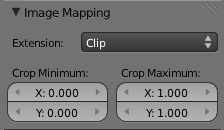 Sélectionner Clip dans le panneau Image Mapping