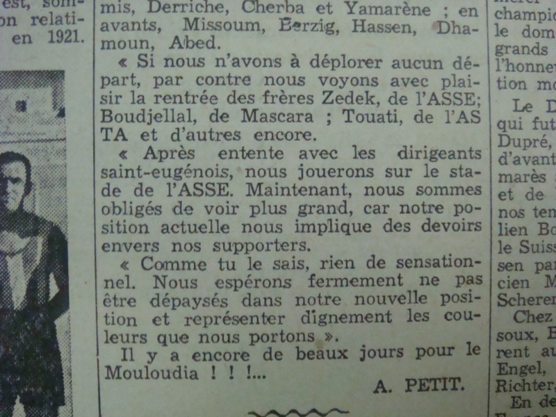 Le MCA BENJAMIN DE LA DIVISION D\'HONNEUR
