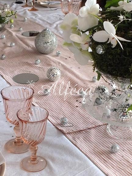 Art de la table - Blanc, vieux rose, argent #06