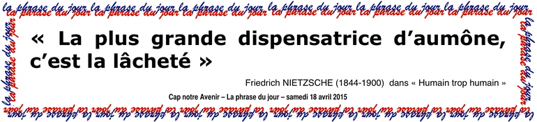 En trois lignes, l'idée du jour...