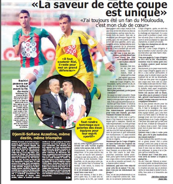 jeudi 01.05.2014 à Blida Finale MCA-JSK 1-1 (5-4 aux tir au but)