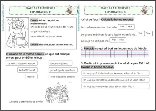 Littérature CE1: GARE A LA MAITRESSE