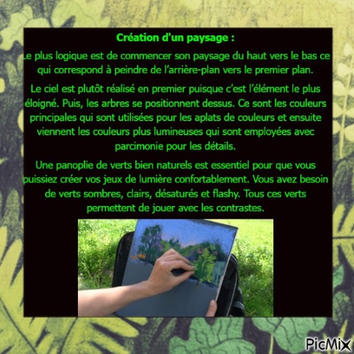 Dessin et peinture -vidéo 3774 : Comment peindre une prairie fleurie in-situ ? - pastel sec.