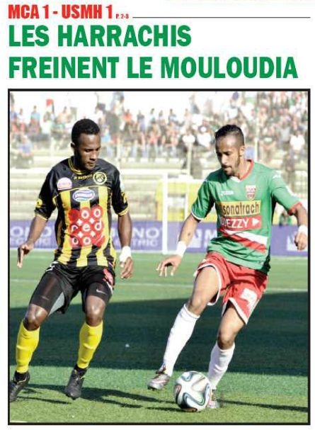 Samedi 9.5.2015 à Bologhine MCA-USMH 1-1