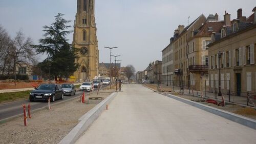 La saignée : entre l'ancienne gare et l'hôpital Belle-Isle