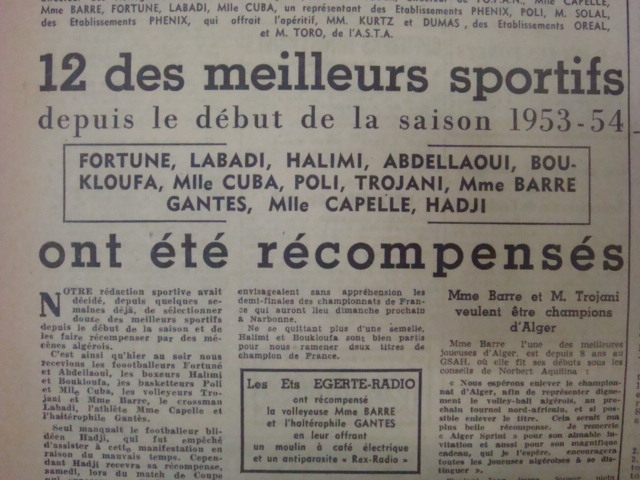 1.2.1954 Abdellaoui MCA meilleur joueur