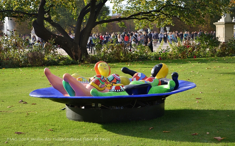 FIAC 2014 Jardin des Tuileries : "Fontaine aux Nanas" de Niki de Saint Phalle