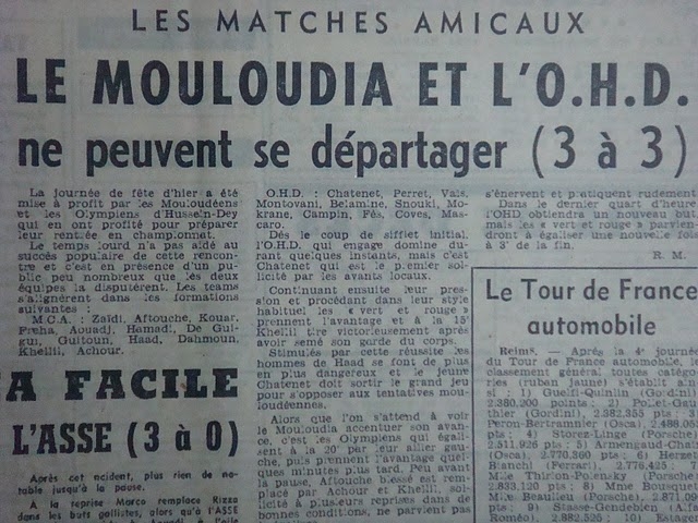 Pour la journée de l'Achoura MCA-OHD 3-3