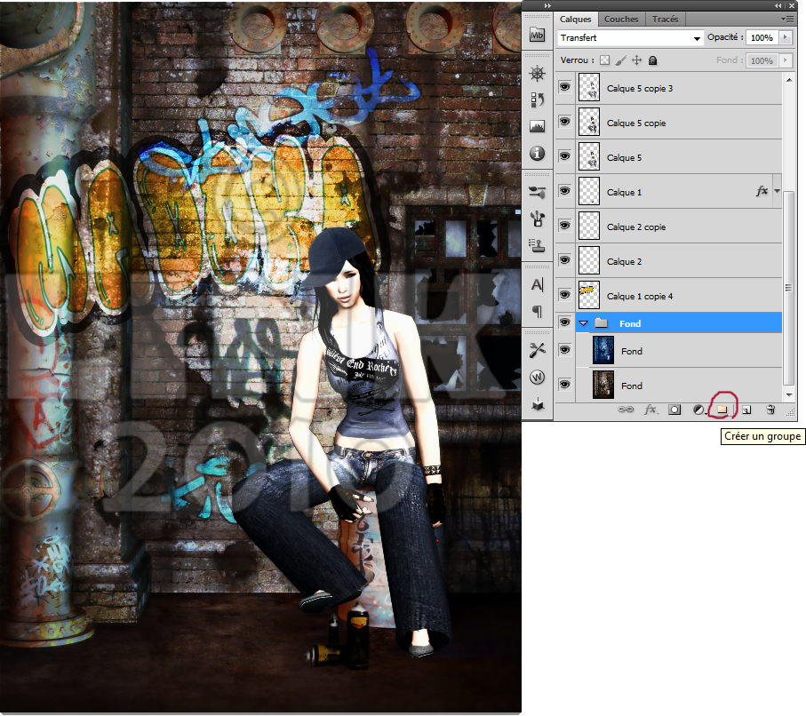 Créer groupe de calques