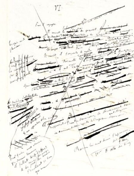 page manuscrite de L’Éducation sentimentale de Gustave Flaubert. Source : Bibliothèque nationale de France