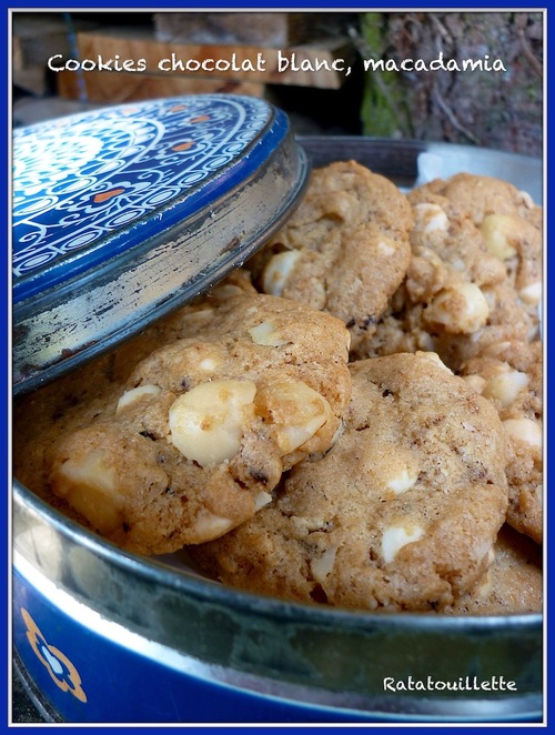 Cookies chocolat blanc, noix de macadamia