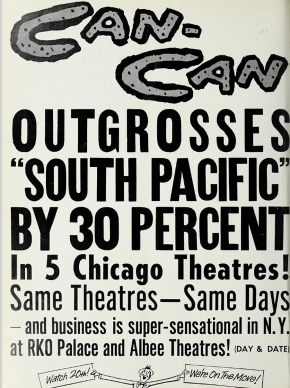 CAN CAN BOX OFFICE USA 1960