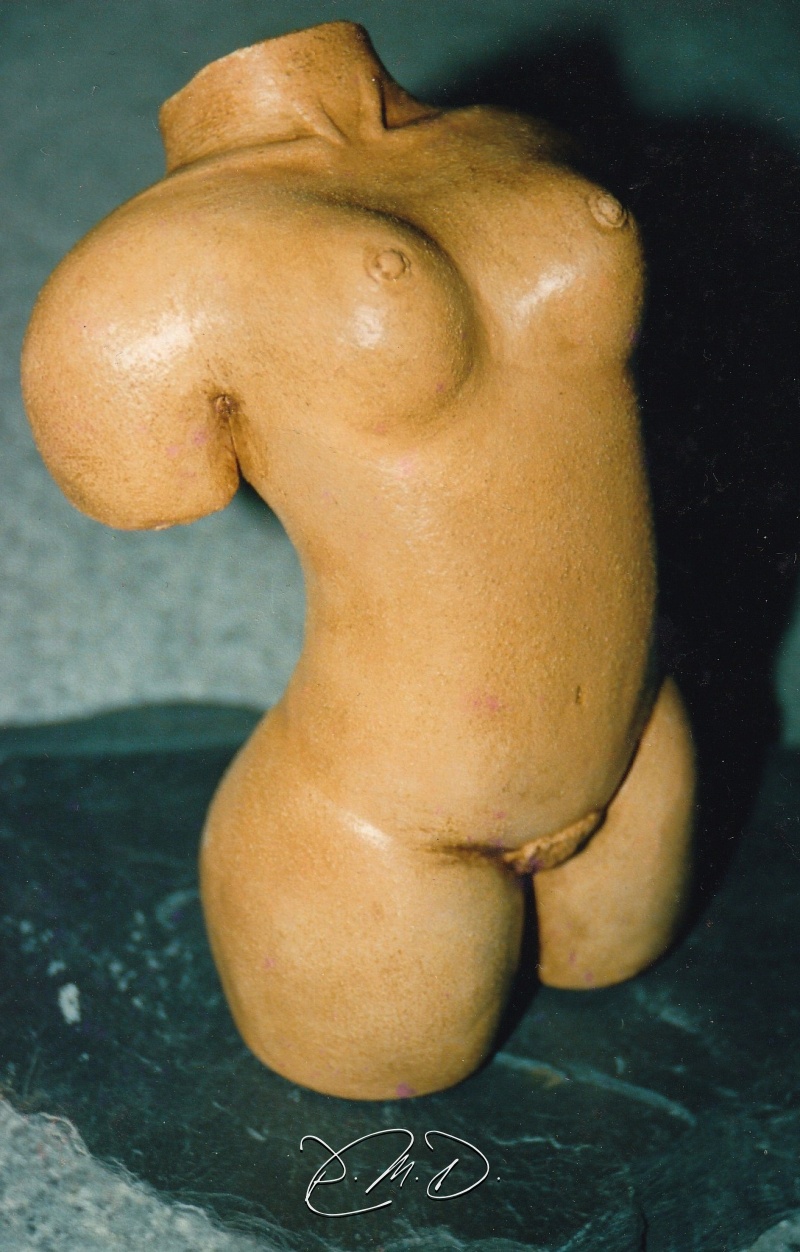 Terre chamottée cuite et patinée