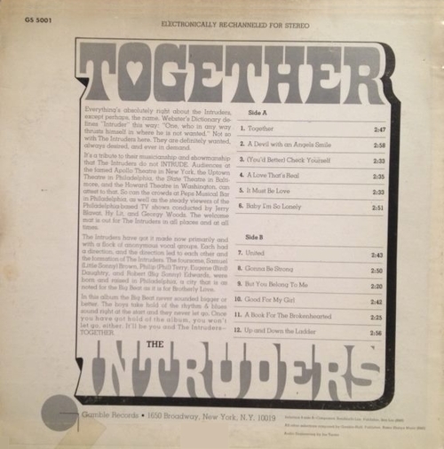 The Intruders : Album " The Intruders Are Together " Gamble Records SG-5001 [ US ]