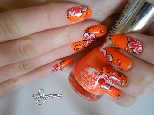 Nail Art Zumo de Naranja