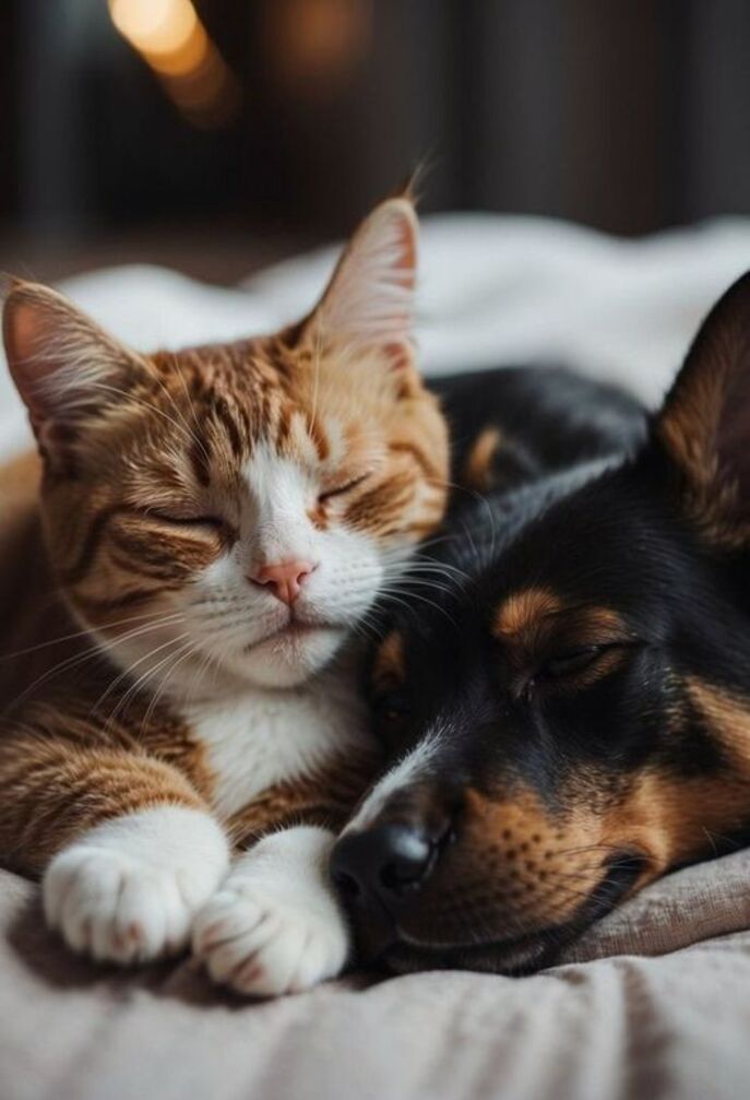 Peut être une image de chat et chien