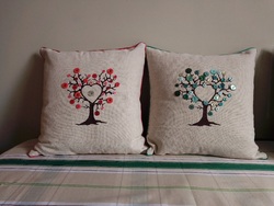 Coussin arbre VERT