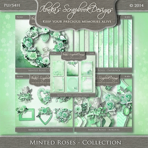 "Minted Roses" by Ilonka Scrapbook Designs