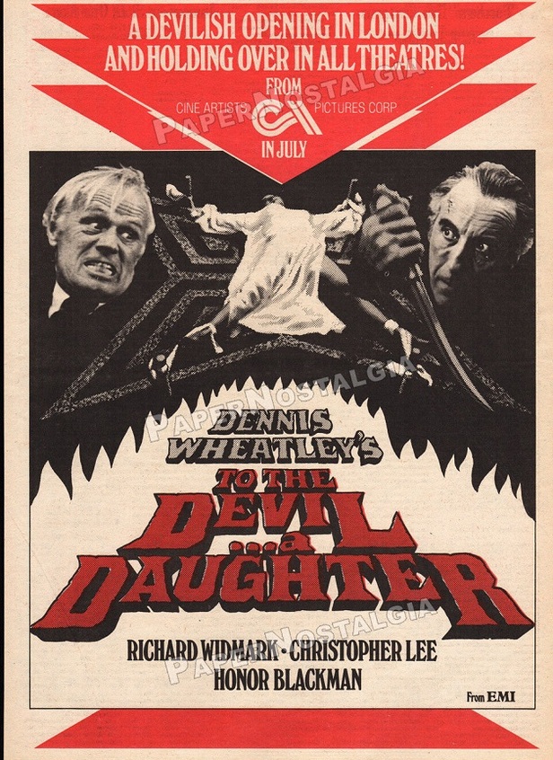 TO THE DEVIL...A DAUGHTER BOX OFFICE USA 1976