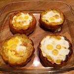 Oeufs de caille en mini citrouilles