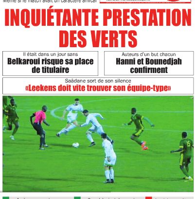 Samedi 7.1.2017 à Blida Amical préparation CAN EN-Mauritanie 3-1