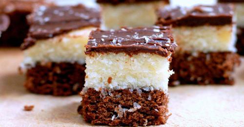 Carrés chocolat, noix de coco - Recettes Faciles