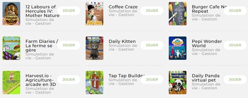 liste d’applications de jeux disponible sur Mobijeux