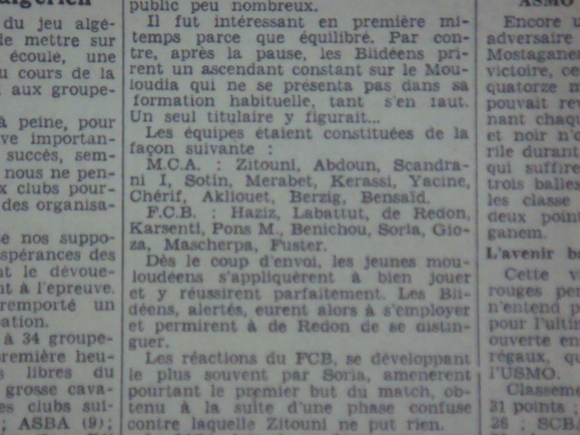 22.3.1936 afn (6ème fois) à rejouer fcb-mca reserves 5-1 les compos