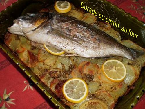 Dorade au citron, au four