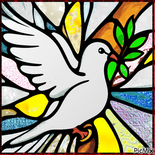 Une colombe pour la paix... - GIF animé gratuit