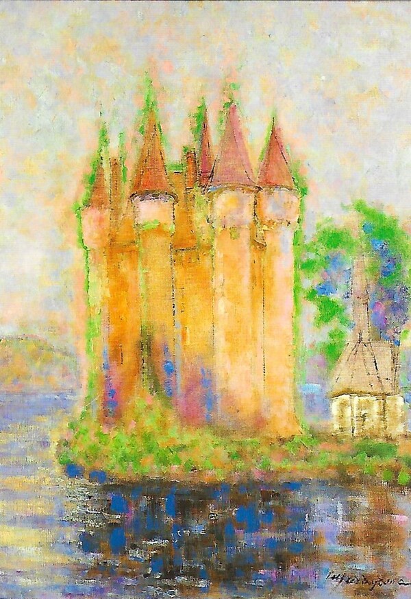 Le château de Val vu par les peintres .