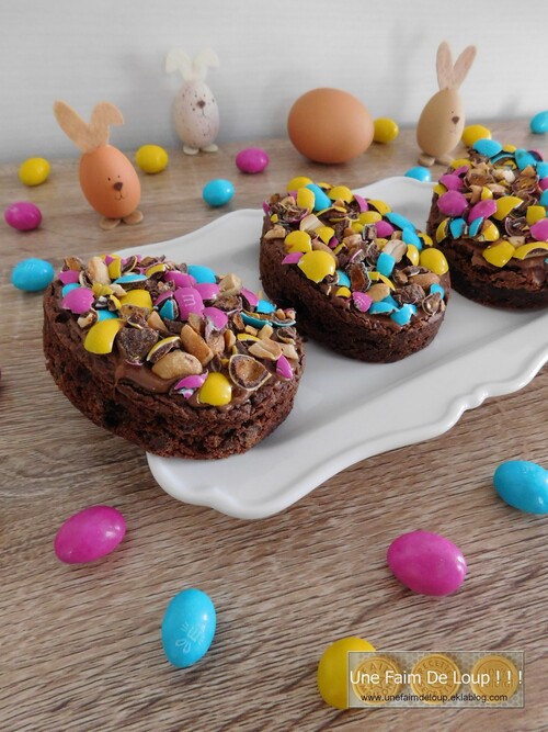 Brownie de Pâques aux m&m's