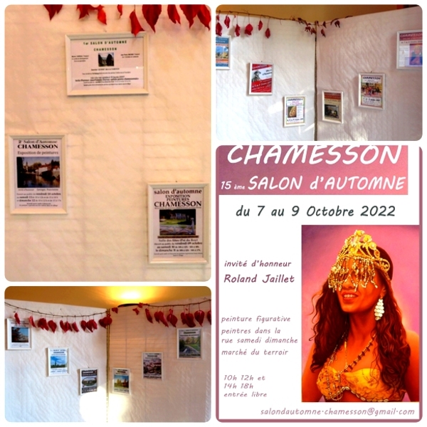 Le 15ème salon d'automne de Chamesson 2022 a présenté  de bien belles œuvres aux visiteurs ...