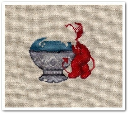 Little stitch devil with pincushion 1