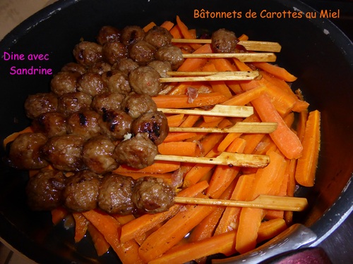 Des Bâtonnets de Carottes au Miel