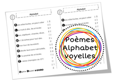 Poèmes alphabet, lettres et voyelles