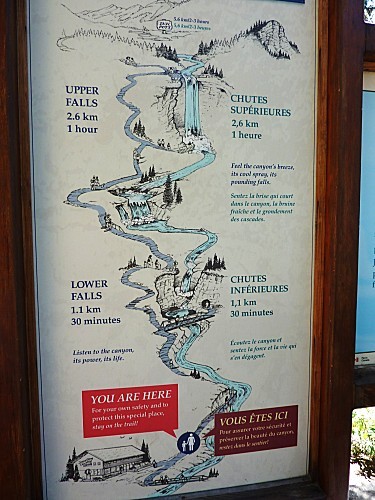 Jour 17 Banff canyon Johnston trail map